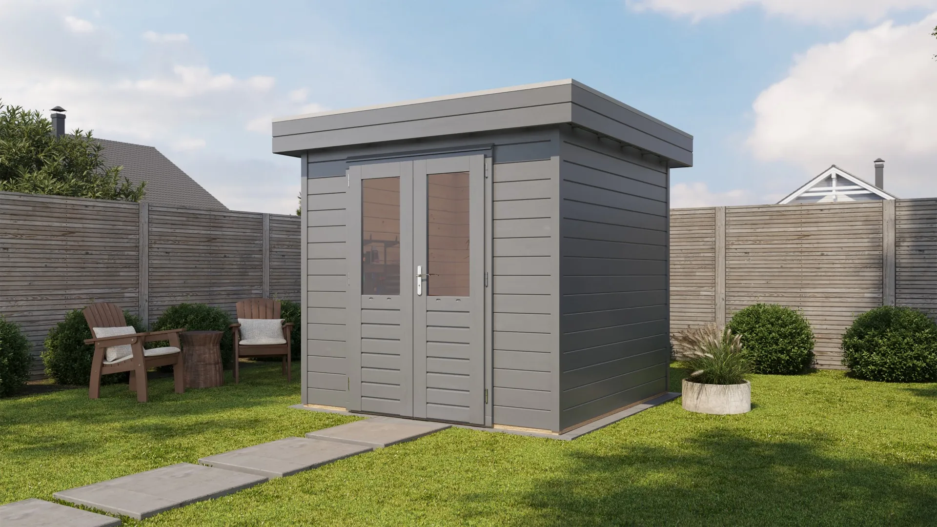 Lugarde Select Prima | Tuinhuis Delft 240 x 240 cm | RAL 7037