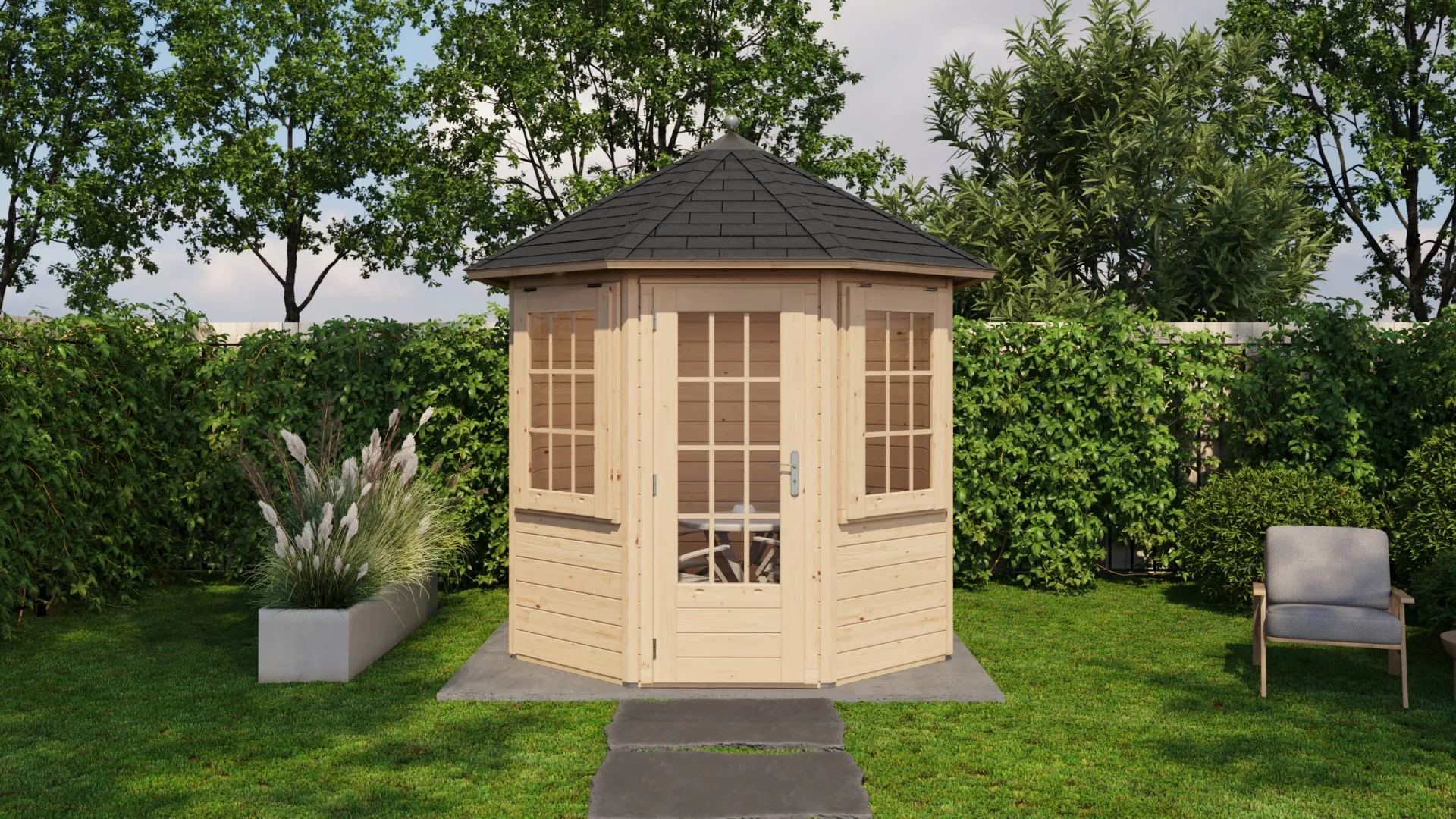 Lugarde Select Prima tuinhuis Zaandam Ø250x - Onbehandeld