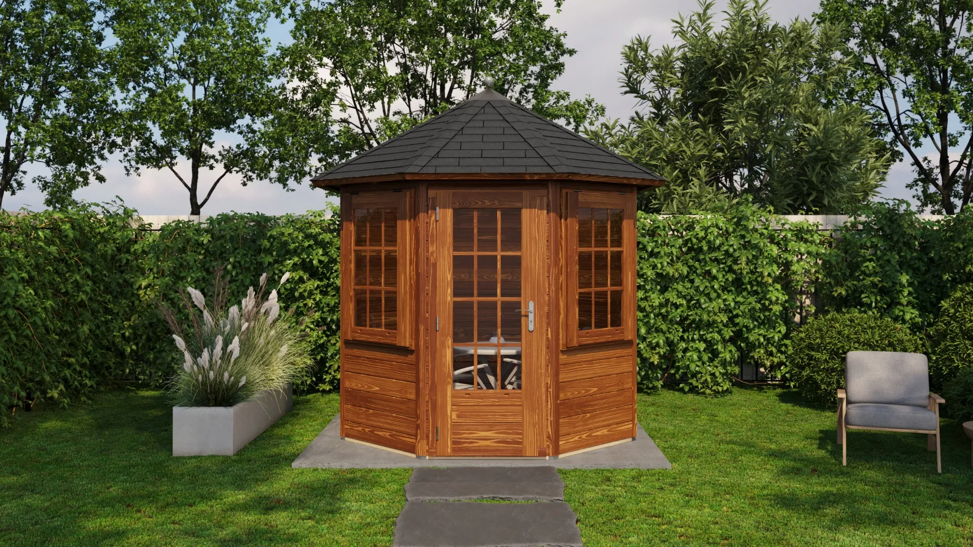 Lugarde Select Prima tuinhuis Zaandam Ø250x - Bruin