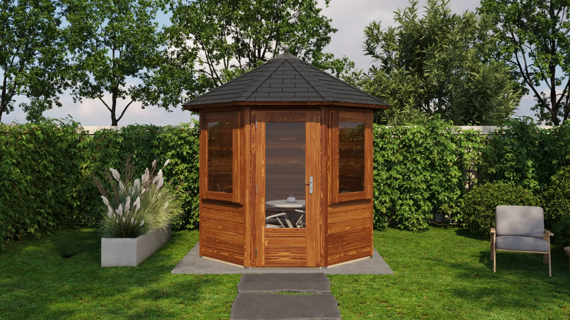 Lugarde Select Prima tuinhuis Venlo Ø250x - Bruin