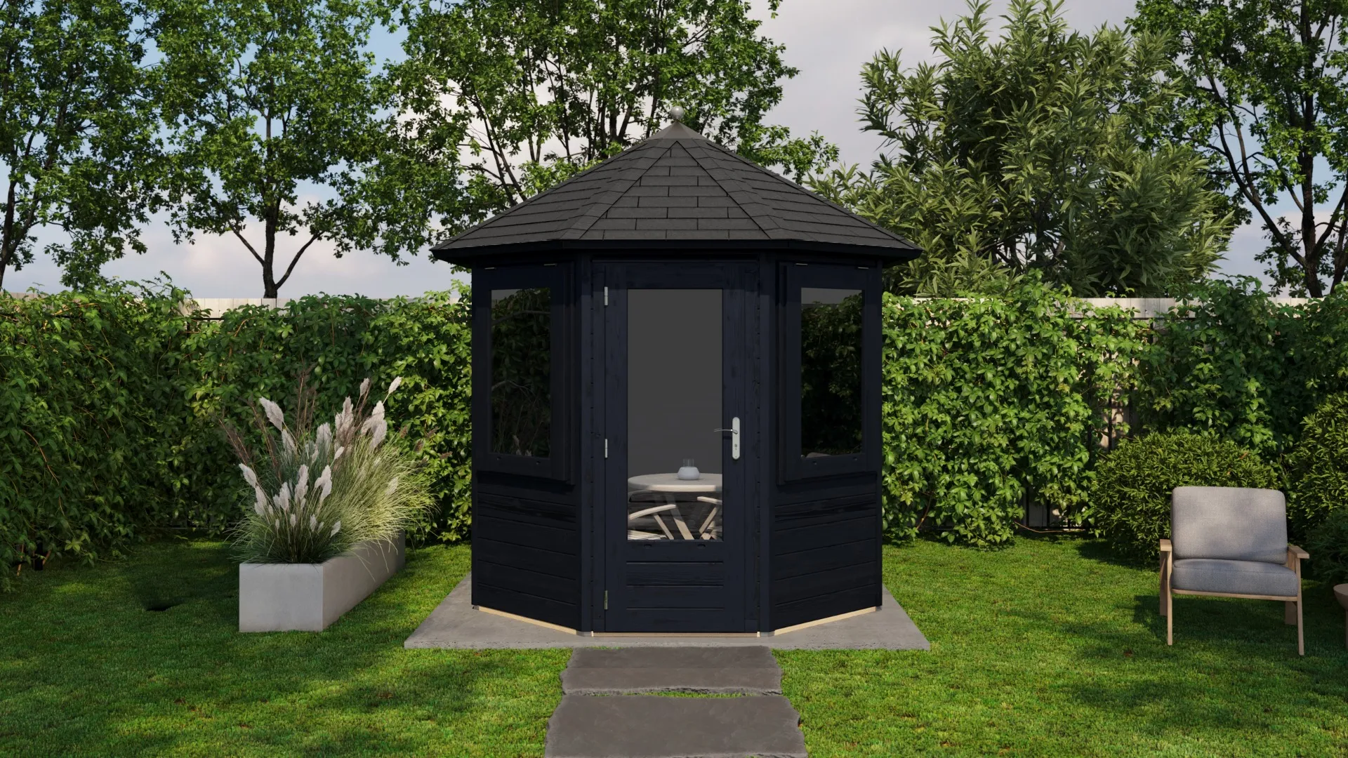 Lugarde Select Prima tuinhuis Venlo Ø250x - Zwart