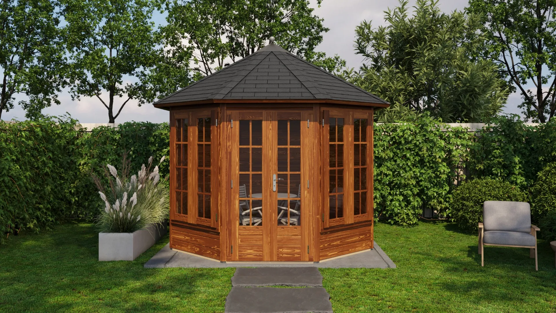 Lugarde Select Prima tuinhuis Drachten Ø300x - Bruin