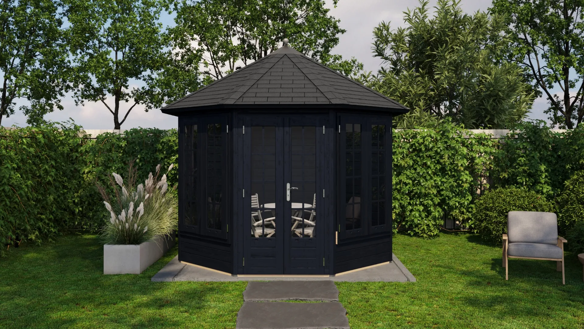 Lugarde Select Prima tuinhuis Drachten Ø300x - Zwart