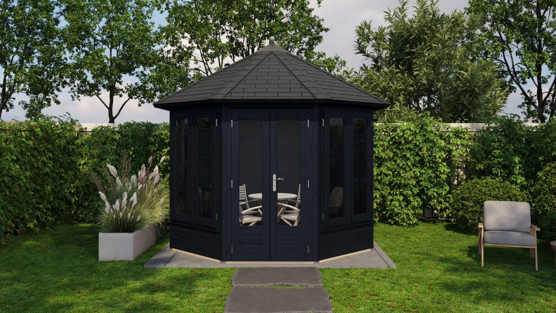 Lugarde Select Prima tuinhuis Hellevoetsluis Ø300x - Zwart