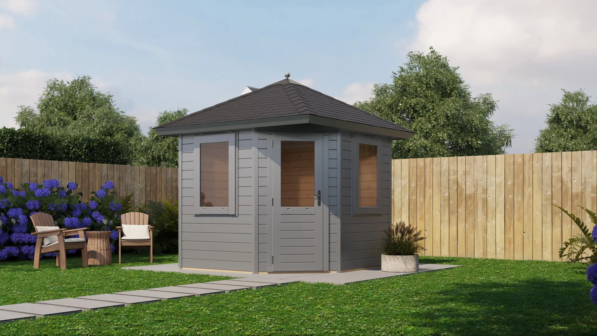 Lugarde Select Prima | Tuinhuis Leeuwarden 240 x 240 cm | RAL 7037