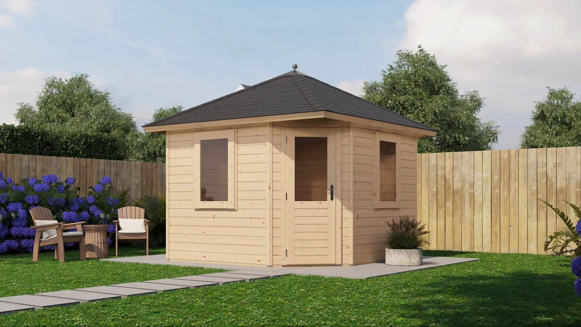 Lugarde Select Prima | Tuinhuis Nieuwegein 300 x 300 cm | Onbehandeld