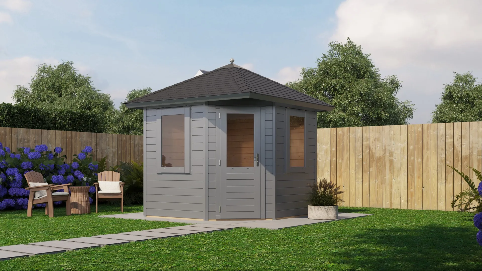 Lugarde Select Prima | Tuinhuis Leiden 240 x 240 cm | RAL 7037