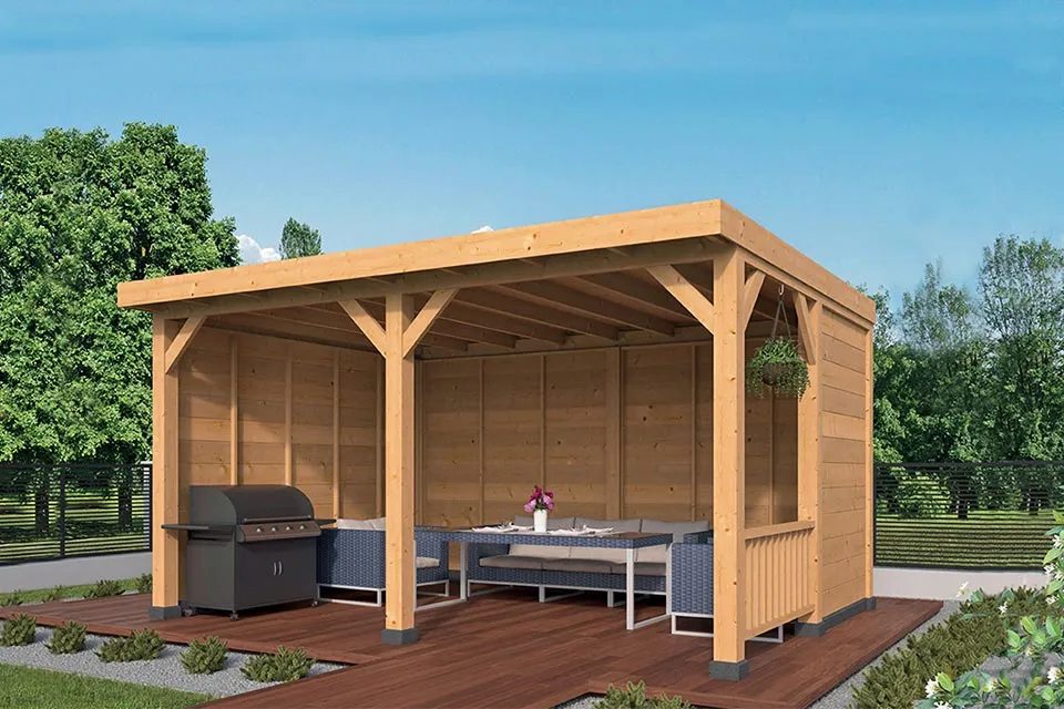 Tuindeco | Wezep Overkapping DHZ | Blanke Wanden